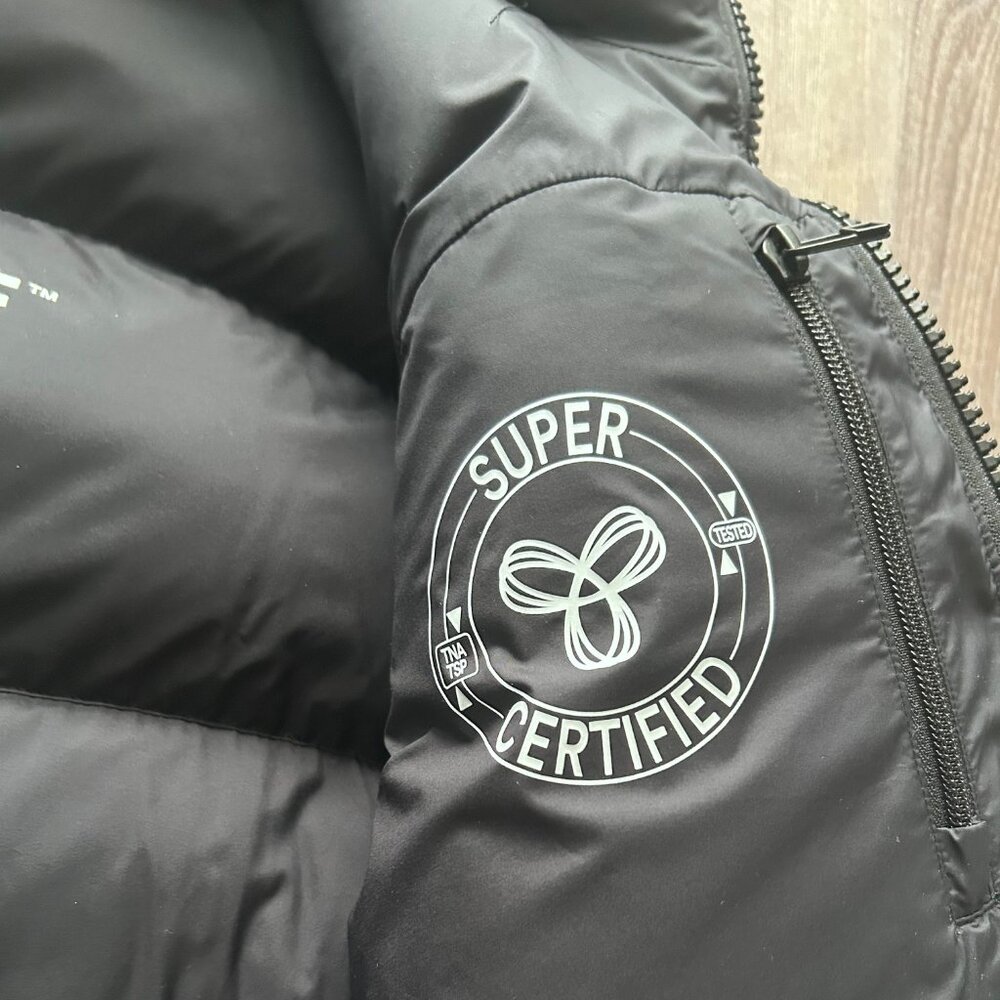 TNA Black Super Puffer Jacket - Picture 4 of 5